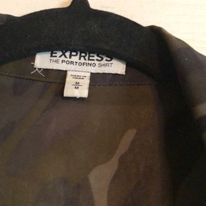 Express Tops - Camo Portofino Shirt by Express Express Tops - Camo Portofino Shirt by Express
